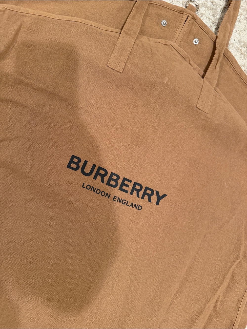 Burberry Brown Canvas Garment Bag with Top Handles - Picture 5 of 13